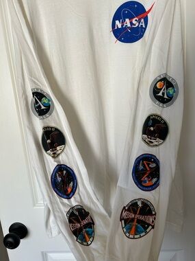 NASA Logo Patch Long Sleeve Shirt with Graphic Sleeve Patch Design